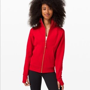 Lululemon Scooba Hoodie Cotton Fleece red and gold